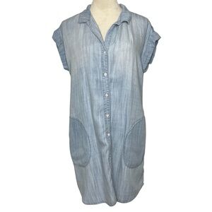 Cloth & Stone Chambray Lyocell Tencel Shift Dress